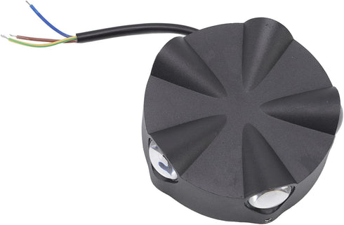 5W 5LED YWBL-WHkfq16rmbit YWBL-WH LED Wall Sconce, Modern Round Aluminum Outdoor Black Wall Light Warm Light