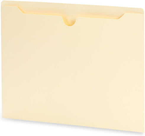 Manila File Jackets, Reinforced Straight Cut Tab, Letter Size, 100 Pack - Blue Summit Supplies