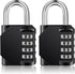 ZHEGE Padlock, Combination Lock 4 Digits, Weatherproof Outdoor Padlock for Gym Locker, Garden Fence Gate (Black)