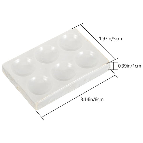 ULTECHNOVO 5 Pcs Ceramic Reaction Plate Laboratory Tools Chemistry Lab Spot Plate Depressions Spot Plate Ceramic Spot Reaction Plate Ceramic Spot Plate Teaching Aids Ceramics White