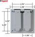 Legrand Pass & Seymour CA18G Cast Weatherproof Outdoor Cover, 2 Gang, Gray