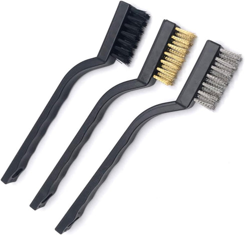 GLEAVI 12 Pcs Nylon Brush Set, Tile Brush, Grout Brush, Kitchen Cleaning Tool, 3D Printer Brush