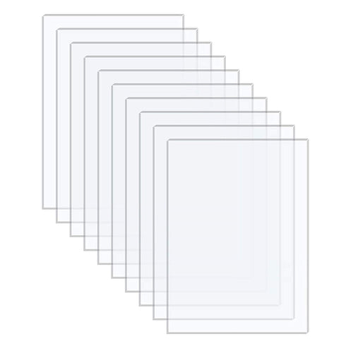 10 Pack of Acrylic Sheets 5x7-0.043" Thick Clear Extruded Plexiglass for Crafts, Picture Frame & DIY Projects