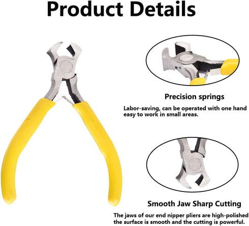Nail Puller,4.1 Inch End Cutting Plier,High Carbon Steel Staple Puller for Jewelry Making, Guitar Bass String Cutting, Pulling Removing Nails, Wire Nipper, Carpenter Repair Hand Tool