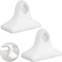 2 Packs White Ceramic Porcelain Towel Bar Brackets - Vintage Retro Mid