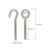 10PCS M6 Stainless Steel Ring Eye Bolts Hook with 20 Nuts and 40 Washers