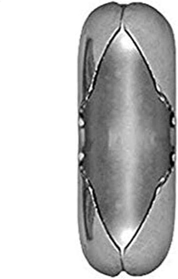 Pinehurst Crafts Stainless Steel Ball Chain Connectors, Attachments for #6 Chain / 3.2mm, Pack of 50