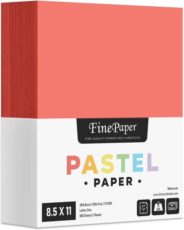 Pastel Color Paper Great for Arts and Crafts and Stationery Printing 8.5