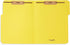 50 1/3 2 50 Pack Yellow Fastener File Folders - Cut Reinforced Tab - Durable Prongs Bonded Fastener Designed