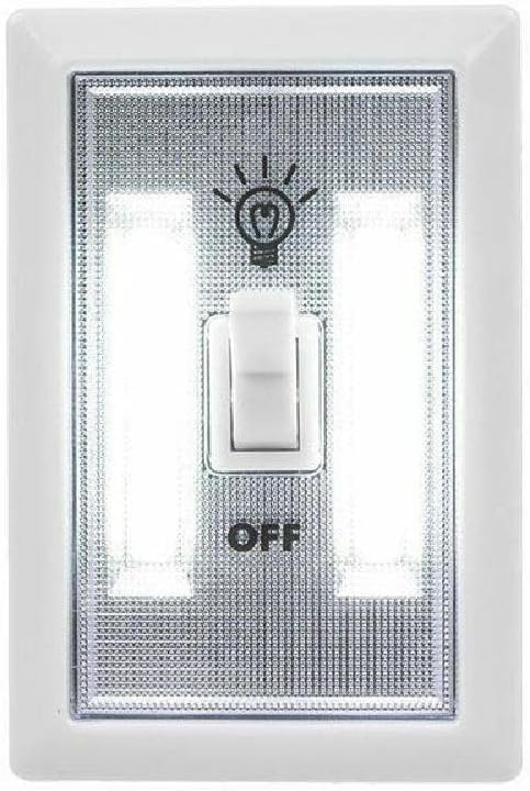 NATEFEMIN Mini PVC COB LED Lamp Switch Wall Night Lights Battery Operated Cabinet