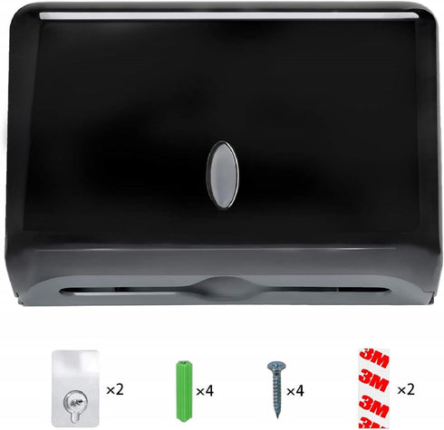 Touchless Paper Towel Dispenser Wall Mount, No Drilling Waterproof/Dustproof Multifold Tissue Holder for Home Kitchen