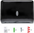Touchless Paper Towel Dispenser Wall Mount, No Drilling Waterproof/Dustproof Multifold Tissue Holder for Home Kitchen