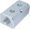 Beduan 2 Way 4 Port Aluminum Air Hose Inline Manifold Block Splitter, 1/2"NPT Input, 1/4"NPT Output, Pneumatic Fitting