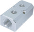 Beduan 2 Way 4 Port Aluminum Air Hose Inline Manifold Block Splitter, 1/2"NPT Input, 1/4"NPT Output, Pneumatic Fitting
