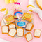 Blue Toast Bread Eraser, Stationery Bread Shape Pencil Eraser, Cartoon Cute Pencil Eraser for Kid Painters and Artists