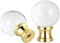 Hadnves 2 PCS Crystal Lamp Finial 1/4-27 Screw Topper with Polished Metal Base