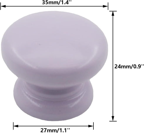 6PCS Closet 35 24mm/1.4 0.9'') Wooden Pull Handles, Solid Wood Bedroom Dresser Wardrobe Door Pulls,Cupboard TV Cabinet