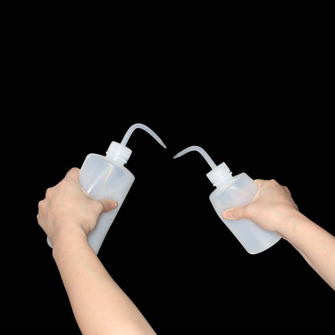 250ml+500ml Plastic Safety Wash Bottle, Plastic Squeeze Bottle Narrow Mouth, 8 Pack (Each Size 4)