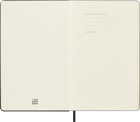 Moleskine Classic Notebook, Hard Cover, Large (5" x 8.25") Ruled/Lined, Black, 240 Pages