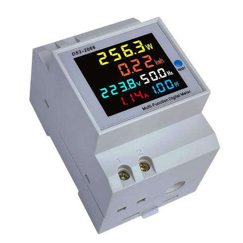 Digital Single Phase Energy Meter Tester, Electricity Usage Monitor AC 110V 40V~300V 100A Ampermeter Power Voltmeter