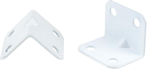 1"x1.2"(LxW), 24 Packs L Bracket White Metal Angle Bracket Corner Braces Shelf Cabinet Support Braces