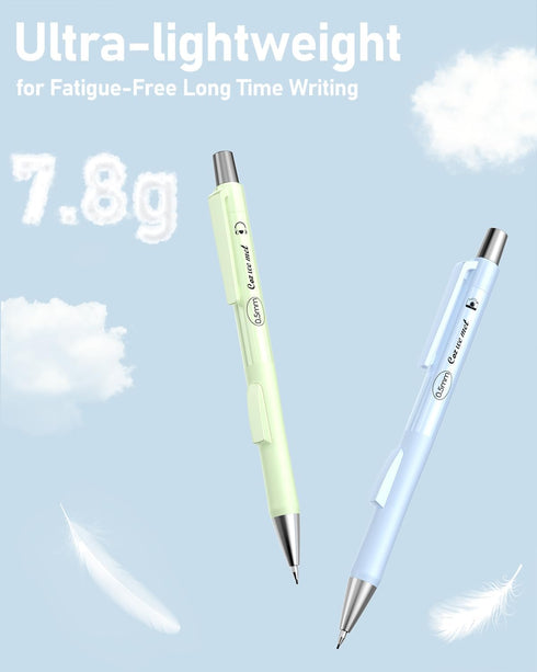 Four Candies Cute Mechanical Pencil Set, 4PCS 0.5mm Pastel Pencils with Case, 480PCS HB Lead Refills