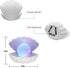 8 LKUA Shell Pearl Beach Themed Night Light, RGB Colors Changing Mood Shell Pearl Lamps, Bedside LED Clamshell Portable
