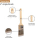 Vermeer Paint Brushes 4-Pack - 2" Angle Sash Brushes for All Latex and Oil Paints & Stains