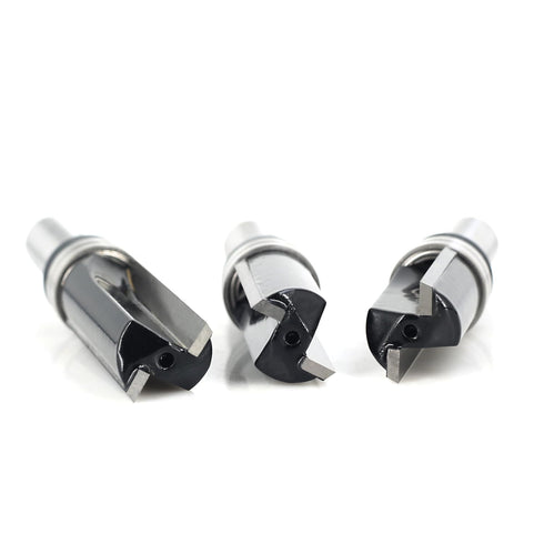 3PCS 1/2 3/4" 2", 1-1/2", 1-1/4" Pattern Flush Trim Router Bit Shank, Dia, Stable Double Bearing Guides, Top Bearing