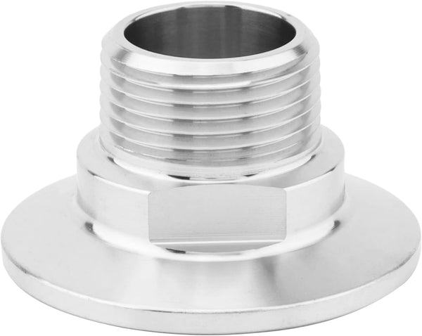 CLAHJQX 1.5 Inch Tri-Clamp to 3/4 Inch NPT Male Adapter, 304 Stainless Steel