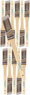 12PK 1 inch Angle Brush Premium Wall/Trim Paint Brush Set for Professional Painters & Home Owners