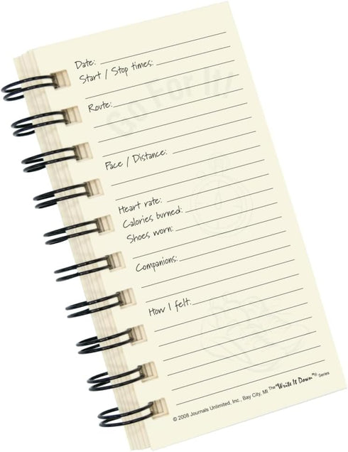 Write it Down Series by Journals Unlimited, Guided Journal, The Runner's Journal, Mini-Size 3”x5.5”, Kraft Hard Cover