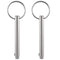 2 Pack Quick Release Pins, 5/16" Diameter, 2-1/4" Usable Length, Full 316 Stainless Steel Marine Hardware