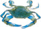 Large Blue Crab Wall Decal - 19" tall x 26.5" wide