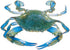 Large Blue Crab Wall Decal - 19" tall x 26.5" wide