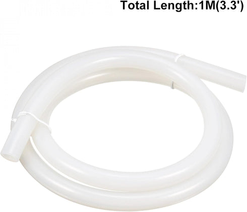 uxcell 3.3' Flexible Silicone Tube, 6mm ID x 9mm OD, Translucent Rubber Tubing for Water Air Hose Pipe Transfer