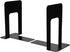Innovera Universal Economy Bookends, Heavy Gauge Steel, Black, Nonskid, 4 3/4 x 5 1/4 x 5 Inches, Pack of 2 (54055)