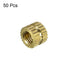 uxcell Knurled Insert Nuts - 50Pcs M3 x 4mm Length x 5mm OD Female Thread Brass Insert Nut for 3D Printer