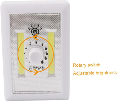 2pcs Bedside Wall Lights Night Light for Corridor Cabinet Wardrobe Bright Cob Switch Lamp for Stairs Indoor Use No