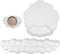 JIKIOU Cloud Mouse Pads, Exquisite Leather with Memory Foam Wrist Support for Computer, Laptop, Gaming Office