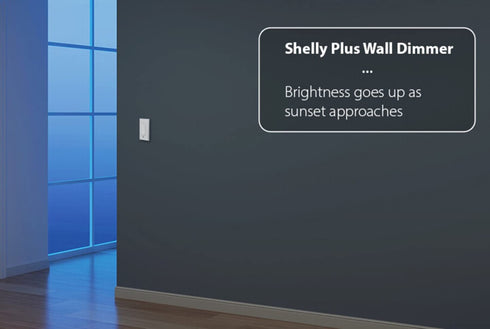 Shelly Plus Wall Dimmer | WiFi & Bluetooth Smart Wall Dimmer Relay | Compatible with Alexa & Google Home | No Hub
