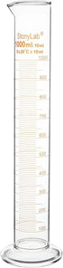 Stonylab 1-Pack Graduated Cylinder, Borosilicate Glass, 1000 ml Heavy Wall Measuring Cylinder