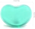 Ergonomic Silicone Gel Wrist Support Mouse Pad - Clear Heart-Shaped Translucent Hand Pillow Cushion, Green