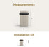 MEGA HANDLES Silver Floor Door Stopper, Wall Protector with Mounting Hardware Included, Satin Nickel - 2 Inch