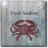 3dRose 12 Inch Fresh Seafood Red Crab on White wash Wood Beach Theme Ceramic Tile