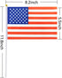 Mini Handheld American Flags on Stick - Small USA Flag for Party Parades Sports Events - 4th of July Decorations
