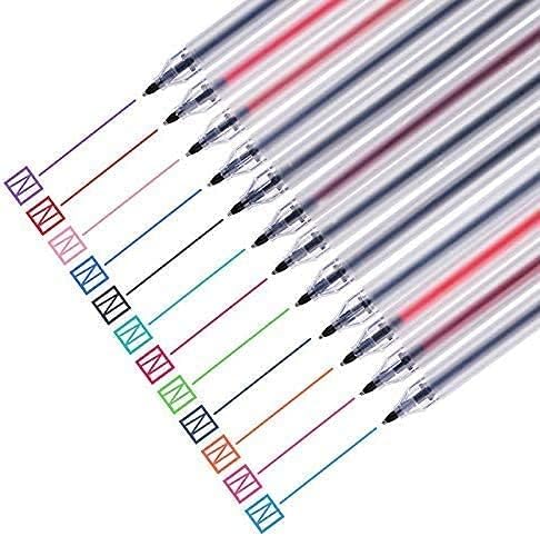 Premium Gel Ink Pen 12 Packs, Fine Point Ballpoint Pen for Japanese Office School Stationery Supply 0.5mm