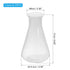 PATIKIL 500ml Plastic Erlenmeyer Flask, 2 Pack Wide Mouth Conical Flask for Laboratory, Clear