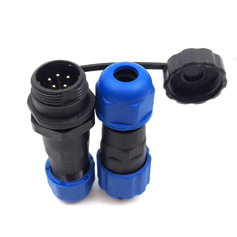 SD13 Waterproof 5 pin Power Cable Connector, LED Power Plug Socket, IP68 Industrial Electrical Cable Connector