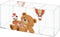 Ainavmxzs Cute Brown Bear Acrylic Bow Pencil Holder With 4 Compartments Hair Stuff